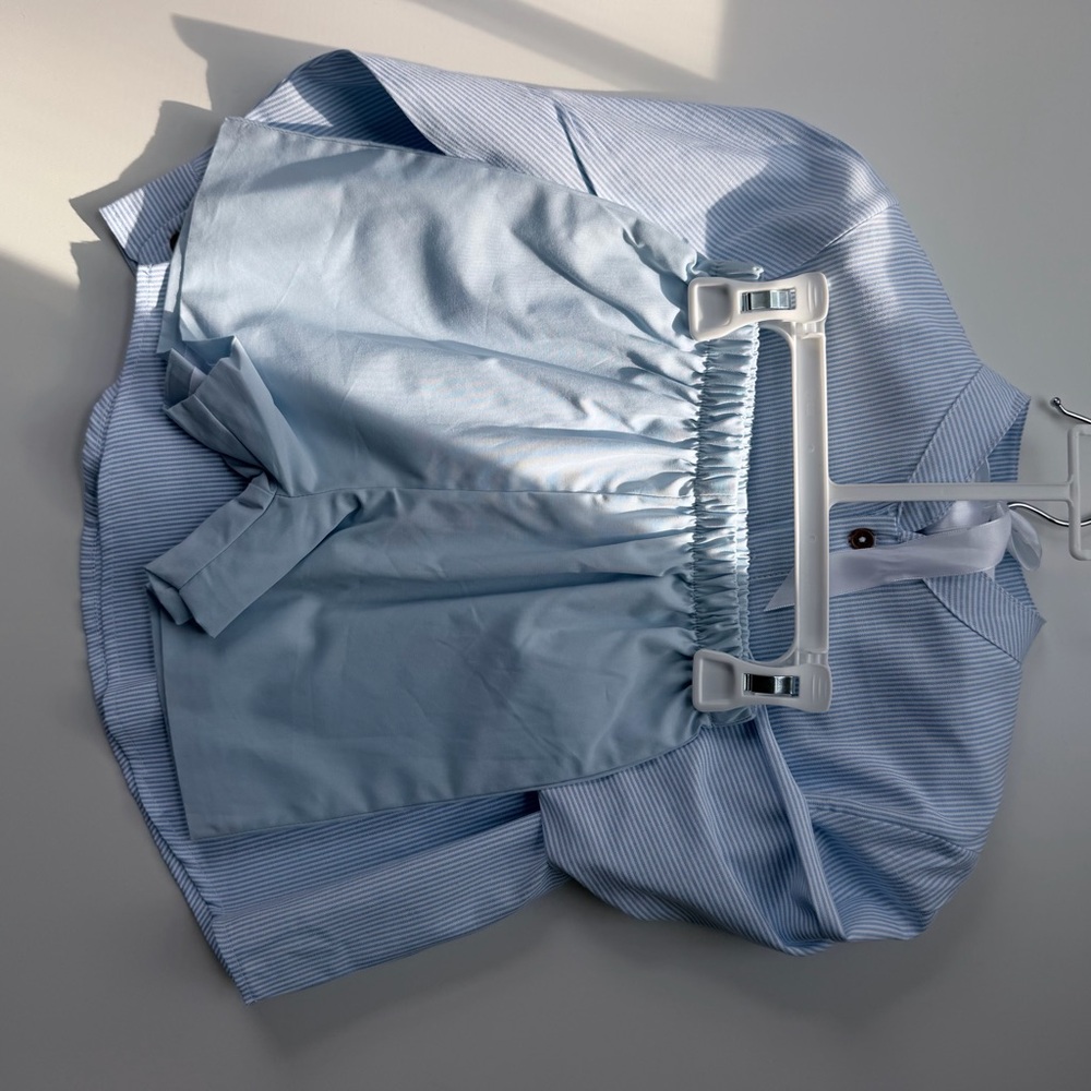 NWT Kids Edgehill Collection Light Blue Striped Button-Down Shirt 5 T - Picture 5 of 8